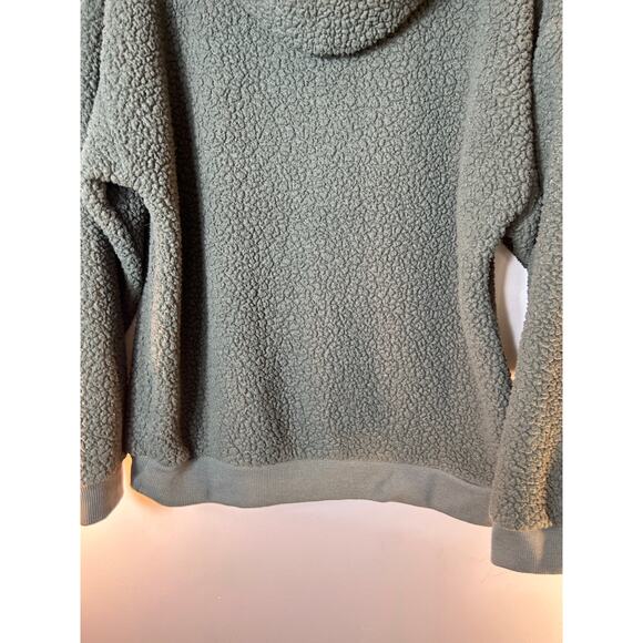 AMERICAN EAGLE Women’s Olive Sherpa Hoodie / Size: Medium - Picture 8 of 8